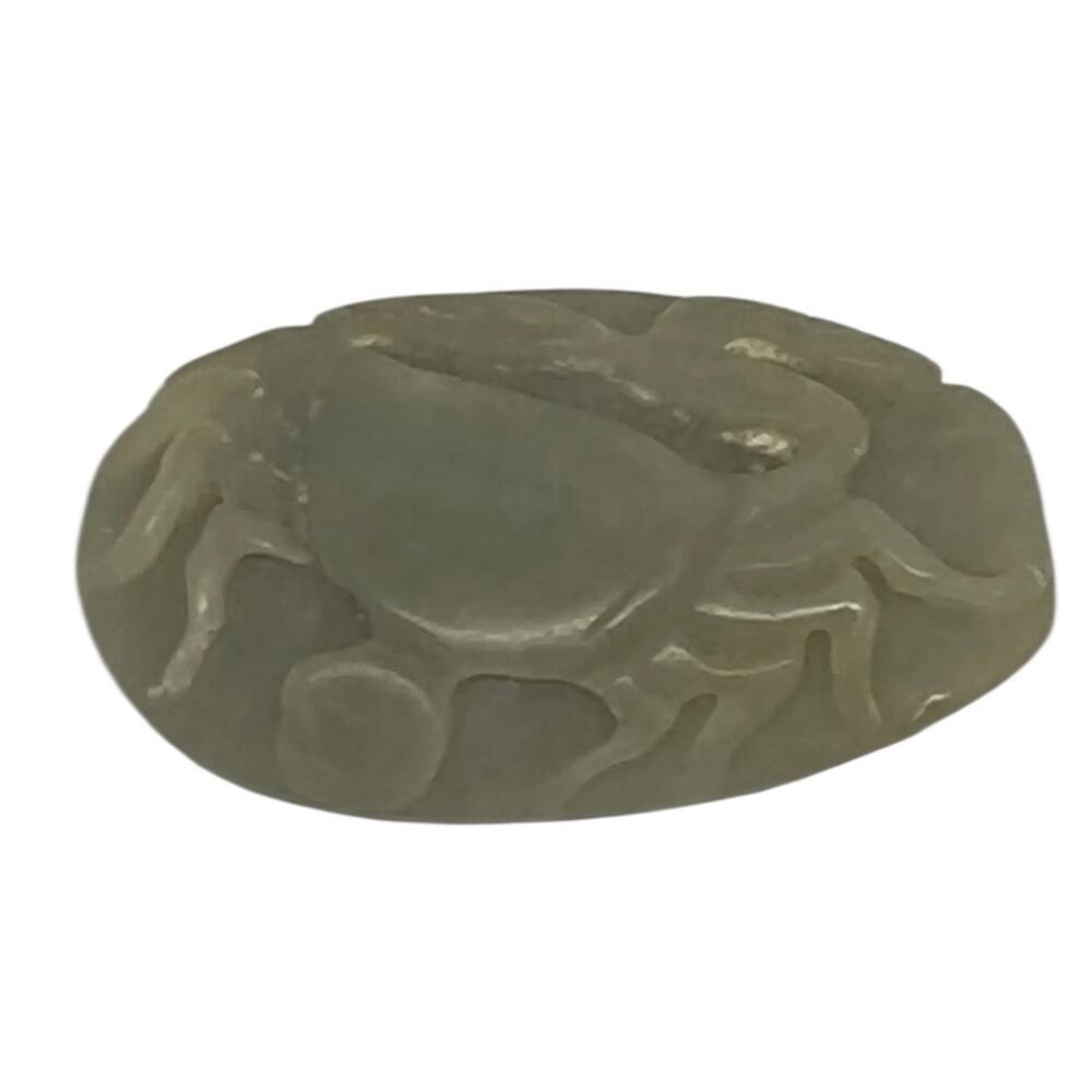Estate Asian Carved Soapstone Crab Motif 1 5/8” Pendant - Picture 4 of 13